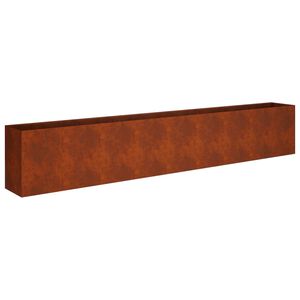 vidaXL Cache-pot de jardin Rouill&eacute; 360 x 40 x 60 cm Acier patin&eacute;