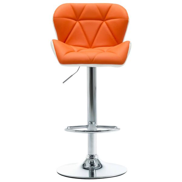vidaXL Tabouret de bar Orange 44 x 48 x 105,5 cm Cuir synthétique