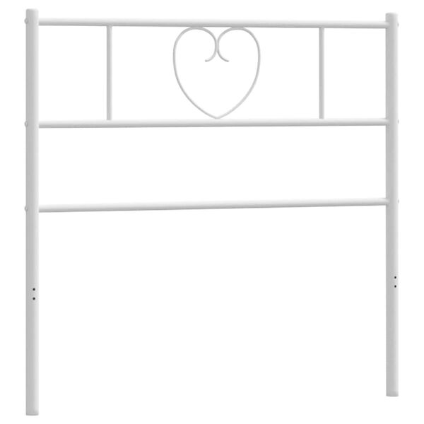 vidaXL T&ecirc;te de lit de remplacement m&eacute;tal blanc 75 cm