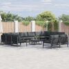 vidaXL Ensemble de canapé de jardin Anthracite Acier