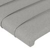 vidaXL T&ecirc;te de lit avec oreilles gris clair 103x23x78/88 cm tissu