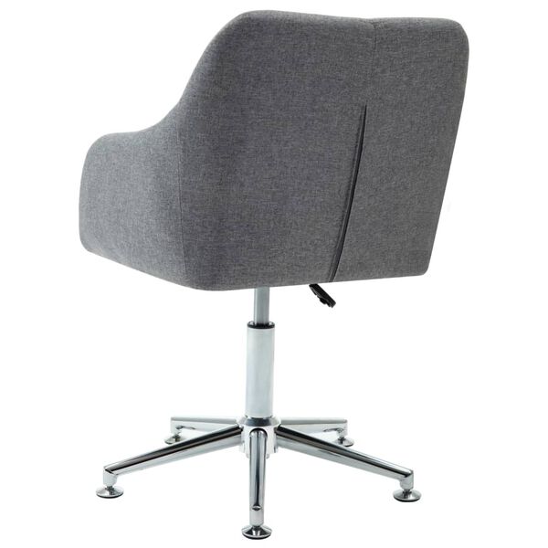 vidaXL Chaise pivotante de bureau Gris clair Tissu
