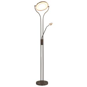 vidaXL Lampadaire 18 W argent&eacute; 180 cm variable
