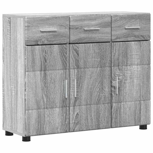vidaXL Buffet Gris Sonoma 88,5 x 30,5 x 73 cm Bois d'ing&eacute;nierie