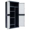 vidaXL Armoire de jardin Noir 89 x 54 x 190 cm Plastique