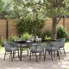 vidaXL Ensemble de salle &agrave; manger pour jardin 7 pcs Anthracite