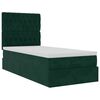 vidaXL Cadre de lit ottoman avec matelas vert fonc&eacute; 90x190 cm velours