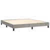 vidaXL Sommier &agrave; lattes de lit avec matelas LED Gris clair 160x200 cm