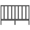 vidaXL T&ecirc;te de lit Gris 126x4x100 cm Bois massif de pin