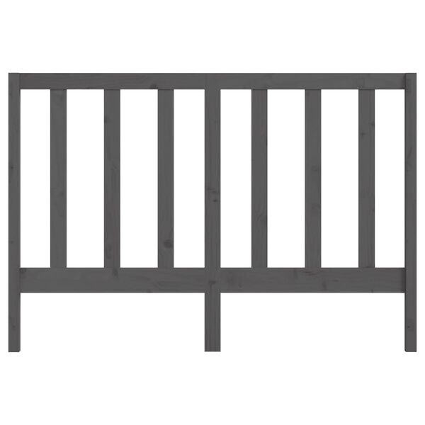 vidaXL T&ecirc;te de lit Gris 126x4x100 cm Bois massif de pin