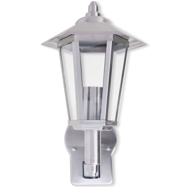 vidaXL Lampe murale ext&eacute;rieure avec capteur Acier inoxydable
