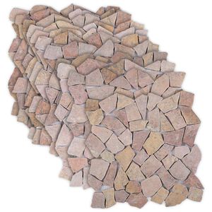 vidaXL Carreaux Mosa&iuml;ques Rouge 30 x 30 cm Marbre