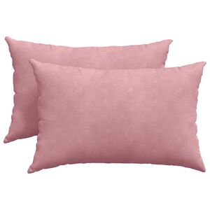 vidaXL Coussins de canap&eacute; 2 pcs Rose 60 x 40 cm