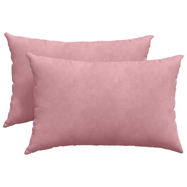 vidaXL Coussins de canap&eacute; 2 pcs Rose 60 x 40 cm