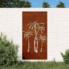 vidaXL D&eacute;coration murale jardin 105x55 cm acier corten design palmier