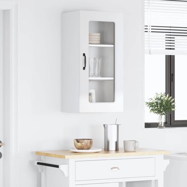 vidaXL Armoire de cuisine Kalmar Blanc brillant 40 x 31 x 80 cm