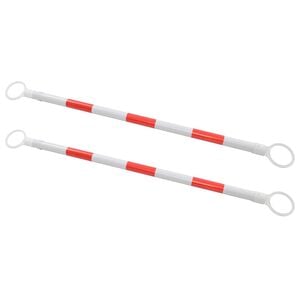 vidaXL Barre r&eacute;tractable pour c&ocirc;nes 2 pcs Plastique 116-197 cm