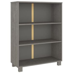 vidaXL Biblioth&egrave;que HAMAR Gris clair 85x35x112 cm Bois de pin massif