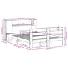 vidaXL Cadre de lit sans matelas 135x190 cm bois de pin massif