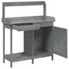 vidaXL Table de rempotage avec armoire gris bois massif de sapin