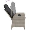 vidaXL Ensemble &agrave; manger de jardin et coussins 5 pcs gris clair rotin