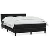 vidaXL Sommier &agrave; lattes de lit avec matelas noir 140x210 cm velours