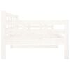 vidaXL Lit de jour sans matelas blanc bois de pin massif 90x200 cm