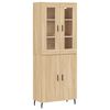 vidaXL Buffet haut Ch&ecirc;ne sonoma 69,5x34x180 cm Bois d'ing&eacute;nierie