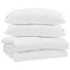 vidaXL Couette d'&eacute;t&eacute; avec oreiller 3 pi&egrave;ces Blanc Microfibre