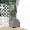 vidaXL Jardini&egrave;re avec treillis Gris clair 40x40x136 cm PP
