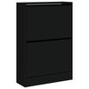 vidaXL Armoire &agrave; chaussures noir 60x21x87,5 cm bois d'ing&eacute;nierie