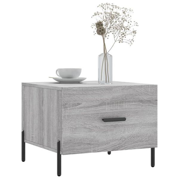 vidaXL Table basse Sonoma gris 50x50x40 cm Bois d'ing&eacute;nierie