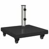vidaXL Pied de parasol 30kg Noir Granite Carr&eacute;