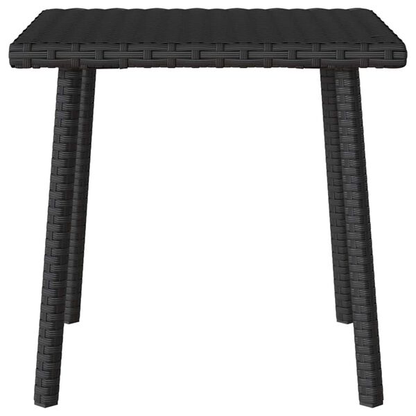 VidaXL Table basse de jardin rectangulaire noir 40x40x37 cm rotin