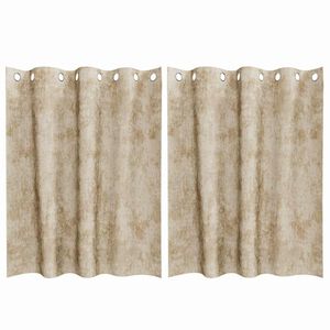 vidaXL Rideaux en velours 2 pc Cr&egrave;me 140 x 140 cm Velours