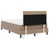 vidaXL Lit &agrave; ressorts avec matelas Cappuccino 120 x 190 cm Simili cuir