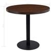 vidaXL Table de bistro Marron fonc&eacute; 80 cm MDF