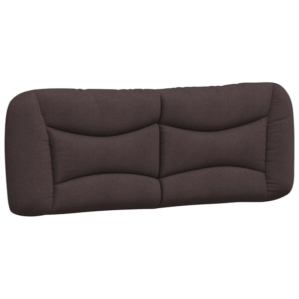 vidaXL Coussin de t&ecirc;te de lit Hvar marron fonc&eacute; 120 cm tissu