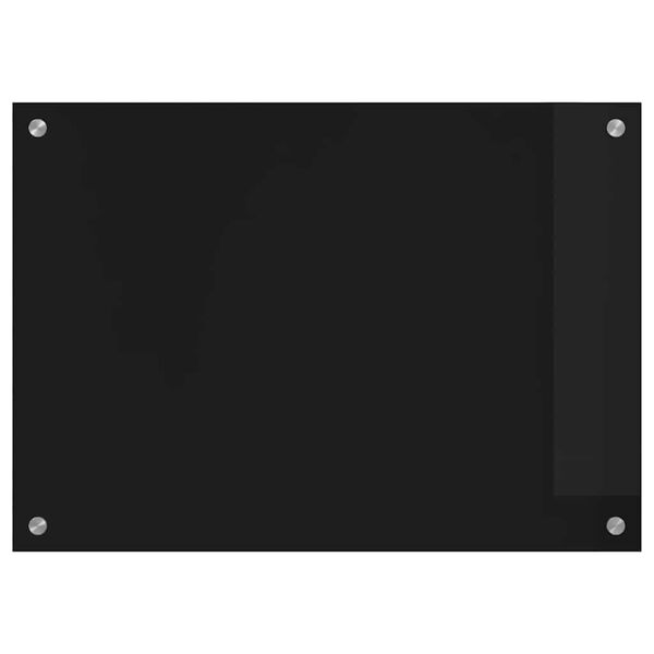 vidaXL Protection de cuisine Noir 70 x 50 cm verre tremp&eacute;