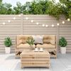 vidaXL Salon de jardin 3 pcs avec coussins Bois de pin massif