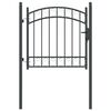vidaXL Porte de Cl&ocirc;ture Gris 100 x 100 cm Acier peint par poudre
