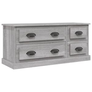 vidaXL Meuble TV sonoma gris 100x35,5x45 cm bois d'ing&eacute;nierie