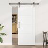 vidaXL Porte coulissante Blanc 83 x 202 cm Pin massif