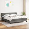 vidaXL Sommier &agrave; lattes de lit avec matelas Gris fonc&eacute; 160x200cm Tissu