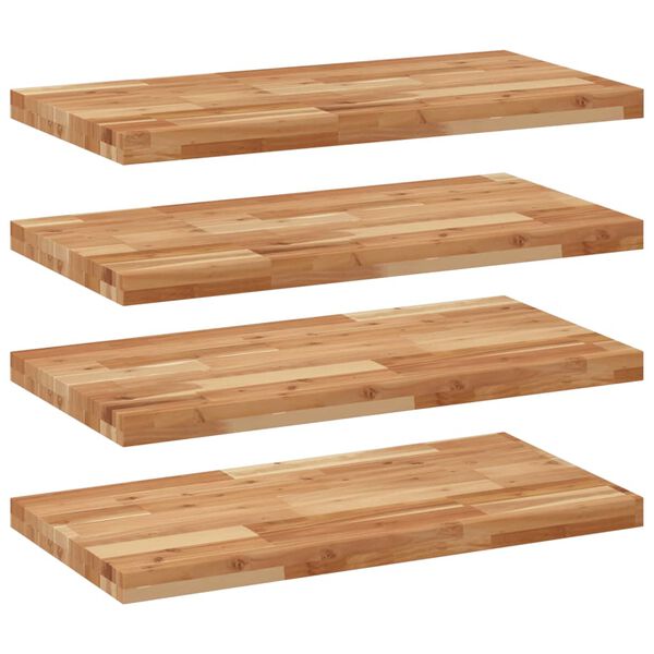 vidaXL &Eacute;tag&egrave;res flottantes 4 pcs 100x40x4 cm acacia massif &agrave; l'huile