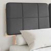 vidaXL Cadre de lit avec t&ecirc;te de lit rembourr&eacute;e Gris fonc&eacute;