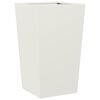 vidaXL Jardini&egrave;res 2 pcs blanc 45x45x75 cm acier