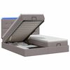 vidaXL Lit coffre avec matelas et LED Taupe 180 x 200 cm Tissu