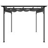 vidaXL Pergola avec toit rétractable anthracite 3x3 m acier 180 g/m²