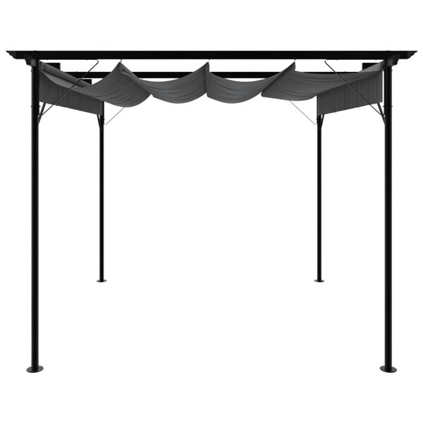 vidaXL Pergola avec toit rétractable anthracite 3x3 m acier 180 g/m²